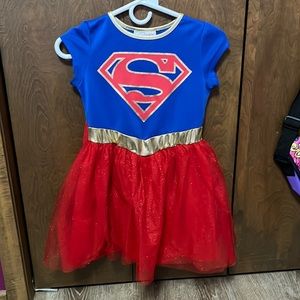 Supergirl Dress Costume With Removable Cape